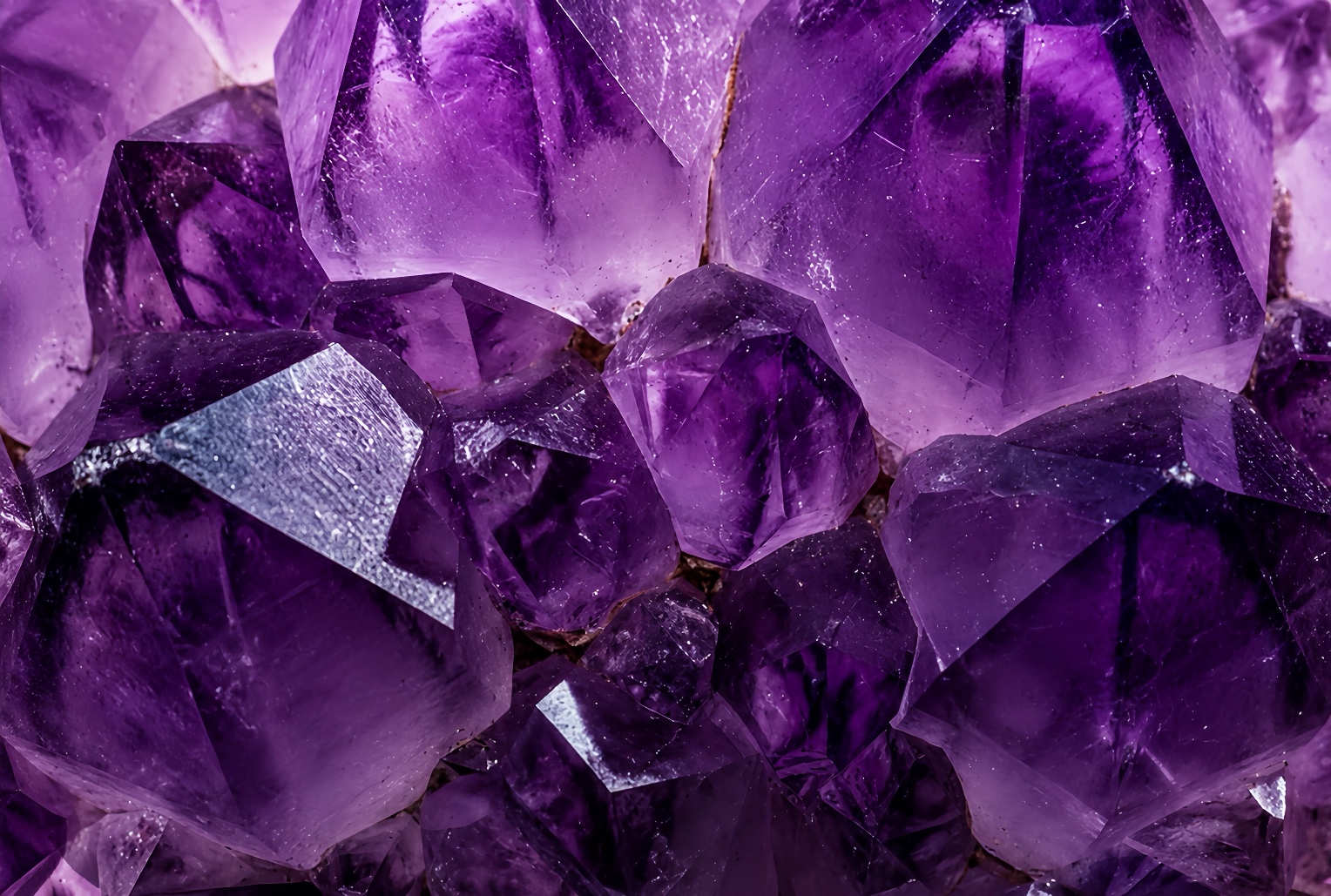 Show exposed Amethyst crystal, not split open stone. Let light passthrough from behind.