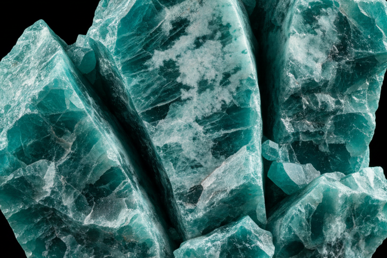 Amazonite Crystal Cluster - Crystalline Detail