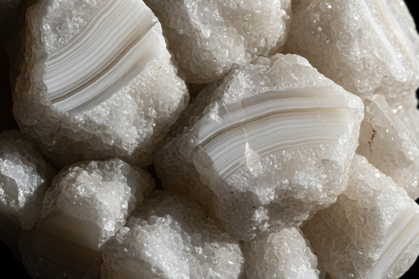 White Agate Crystal Cluster